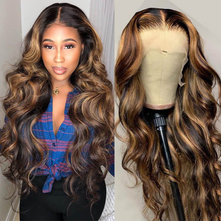 Brazilian Body Wave Lace Front Human Hair Wigs For Black Women Pre plucked