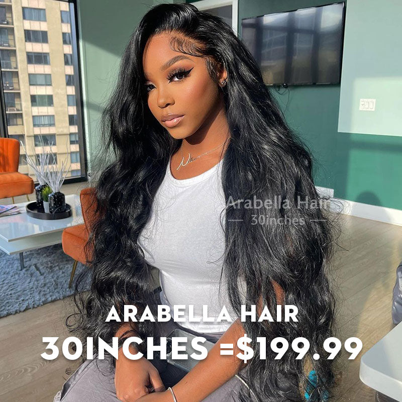 Pre-Cut 13x4 Upgrade Lace Front Natural Black Human Hair Wig Free Part Body Wave/Curly