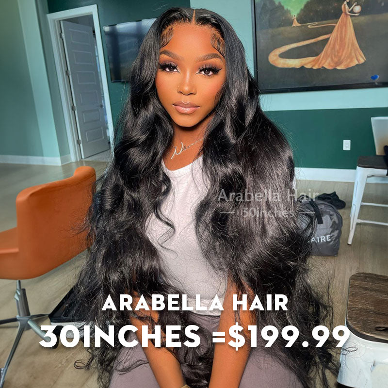 Pre-Cut 13x4 Upgrade Lace Front Natural Black Human Hair Wig Free Part Body Wave/Curly