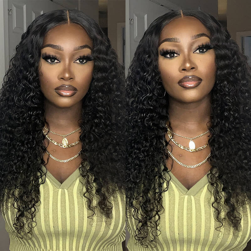 HD 5x5 Lace Closure Jerry Curly Real Glueless Wig Pre Plucked Natual Black Human Hair Wigs