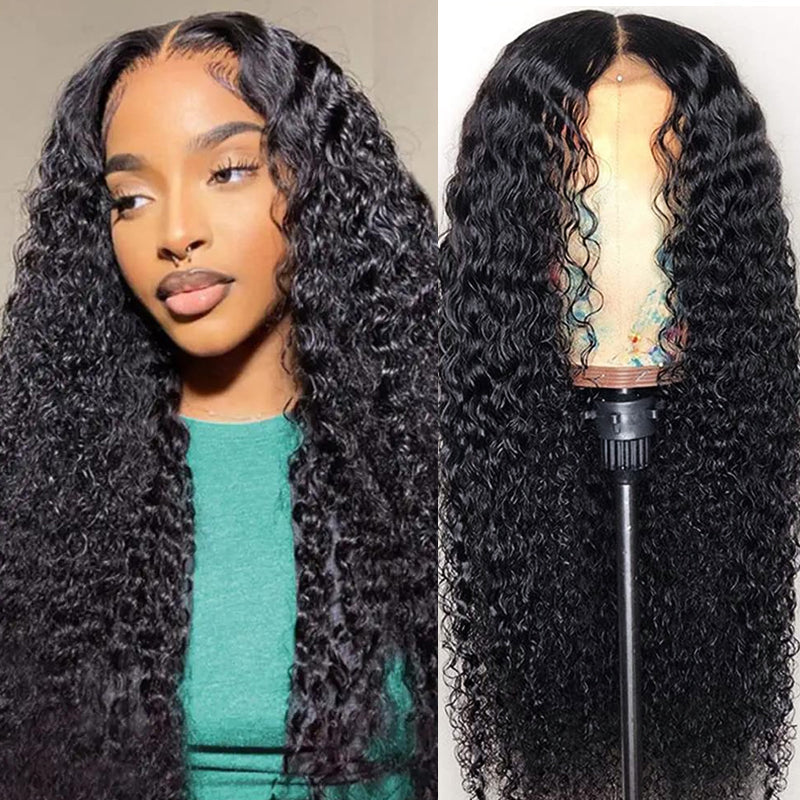 HD 5x5 Lace Closure Jerry Curly Real Glueless Wig Pre Plucked Natual Black Human Hair Wigs